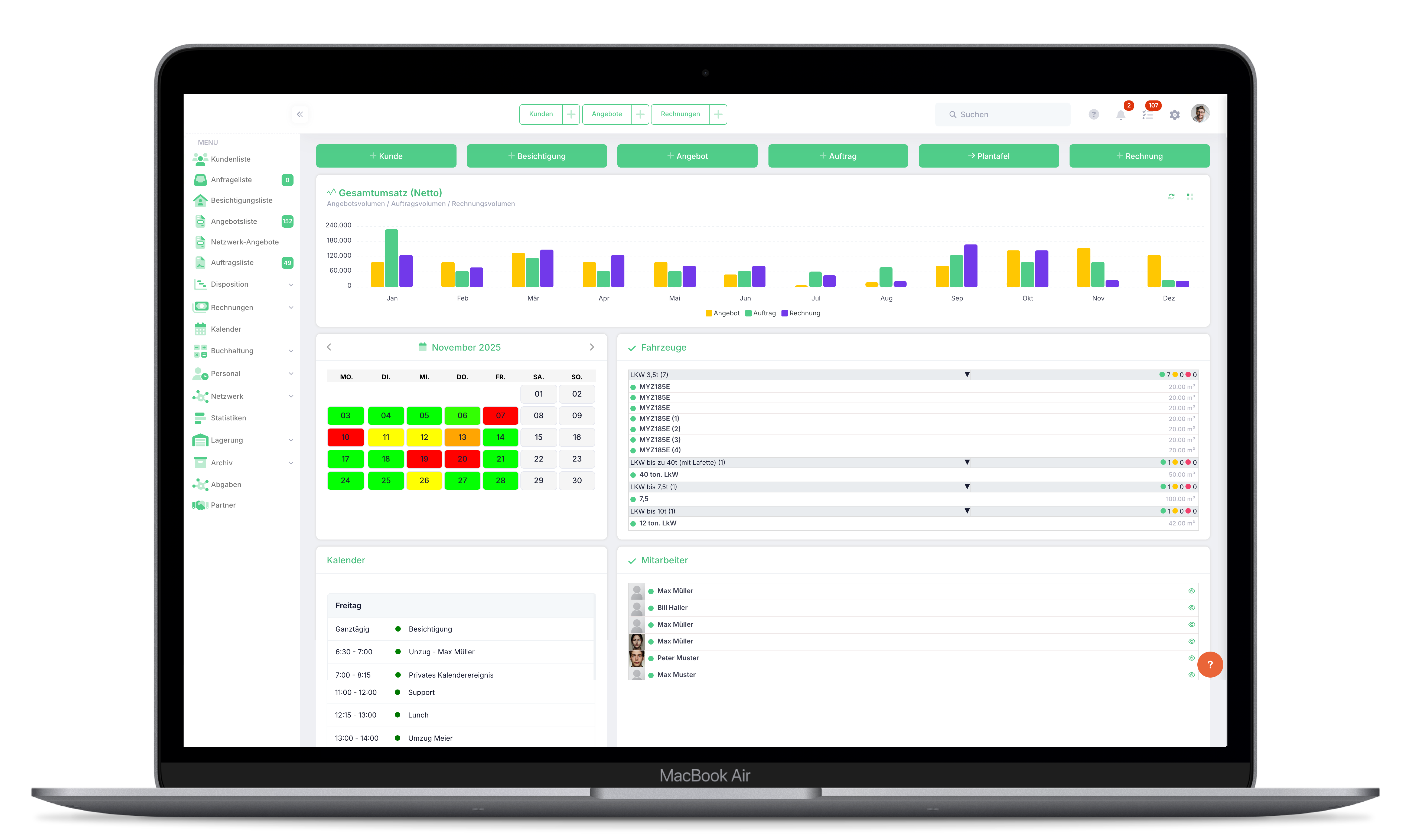 movingpilot Dashboard Mockup